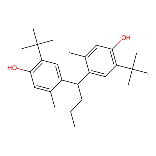 4,4'-Butylidenebis(3-methyl-6-tert-butylphenol) structure
