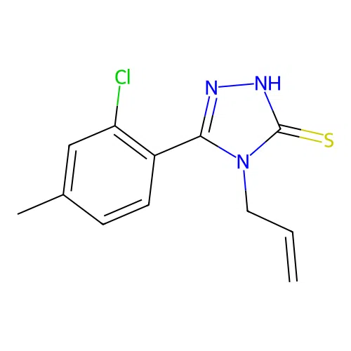 4-allyl-5-(2-chloro-4-methylphenyl)-4H-1,2,4-triazole-3-thiol structure