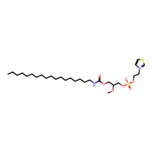 3-(N-n-Octadecylcarbamoyloxy)-2-methoxypropyl-2-thiazolinium ethyl phosphate structure