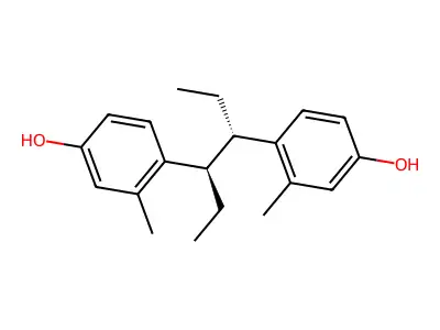 4,4'-(1,2-Diethylethylene)bis(3-methylphenol) structure