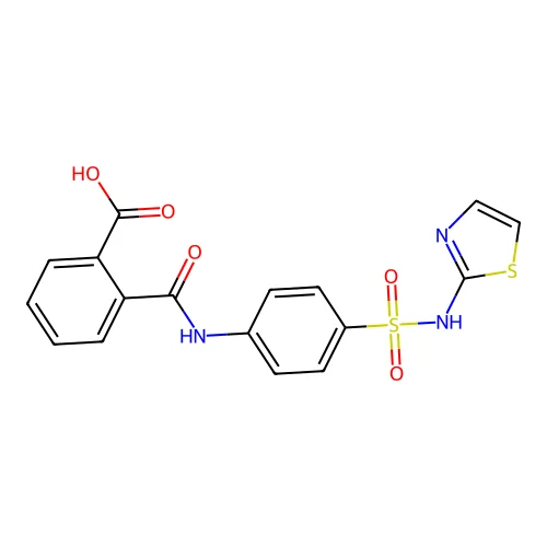Phthalylsulfathiazole structure