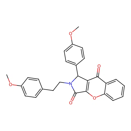 2-(4-methoxyphenethyl)-1-(4-methoxyphenyl)-1,2-dihydrochromeno[2,3-c]pyrrole-3,9-dione structure