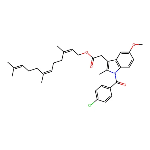 E 0710; IM-F; Indometacin farnesil structure