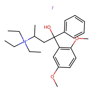 4-(2,5-Dimethoxyphenyl)-N,N,N-triethyl-4-hydroxy-4-phenylbutan-2-aminium iodide structure