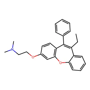 7-(2-(Dimethylamino)ethoxy)-11-ethyl-10-phenyl dibenz(b,f)oxepine structure