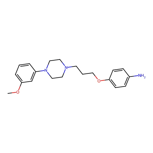 Benzenamine, 4-(3-(4-(3-methoxyphenyl)-1-piperazinyl)propoxy)- structure