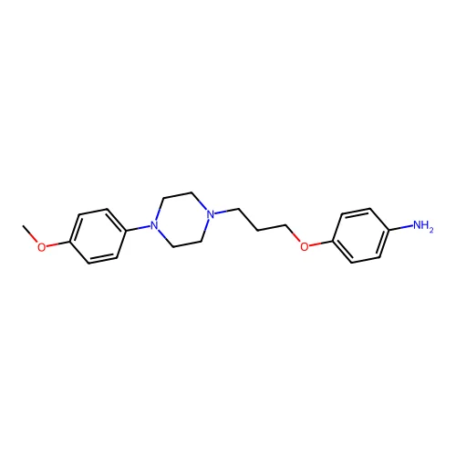 Benzenamine, 4-(3-(4-(4-methoxyphenyl)-1-piperazinyl)propoxy)- structure