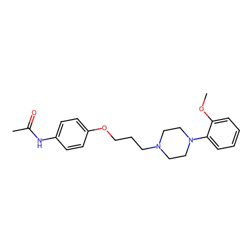 Acetamide, N-(4-(3-(4-(2-methoxyphenyl)-1-piperazinyl)propoxy)phenyl)- structure