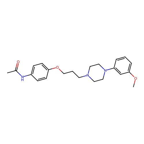 Acetamide, N-(4-(3-(4-(3-methoxyphenyl)-1-piperazinyl)propoxy)phenyl)- structure
