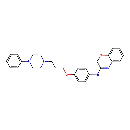 2H-1,4-Benzoxazin-3-amine, N-(4-(3-(4-phenyl-1-piperazinyl)propoxy)phenyl)- structure
