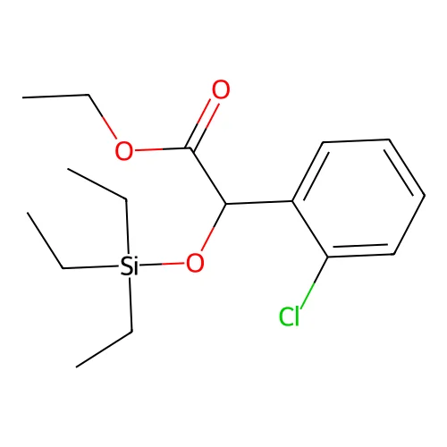 Acetic acid, 2-(o-chlorophenyl)-2-(triethylsiloxy)-, ethyl ester structure