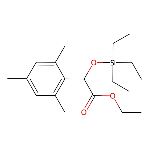 Acetic acid, 2-mesityl-2-(triethylsiloxy)-, ethyl ester structure