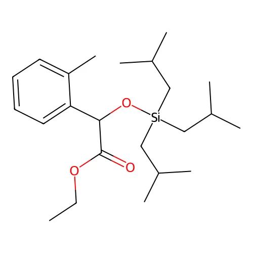 Acetic acid, 2-(o-tolyl)-2-(triisobutylsiloxy)-, ethyl ester structure