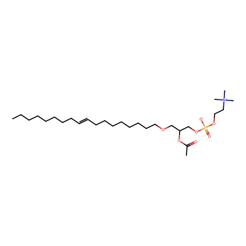 1-O-(cis-9-Octadecenyl)-2-O-acetyl-sn-glycero-3-phosphocholine structure
