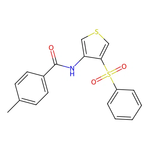 N-[4-(benzenesulfonyl)thiophen-3-yl]-4-methylbenzamide structure