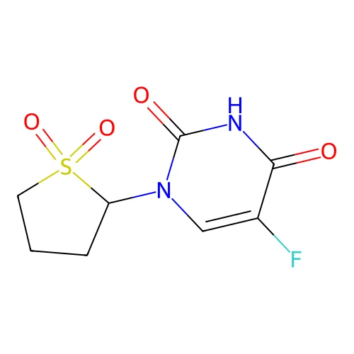 1-(2'-Tetrahydrothienyl)-5 fluorouracil-1-'1'-dioxide structure