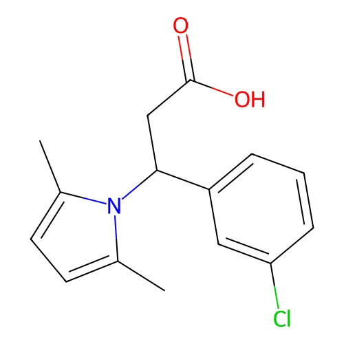 3-(3-Chlorophenyl)-3-(2,5-dimethyl-1H-pyrrol-1-yl)propanoic acid structure