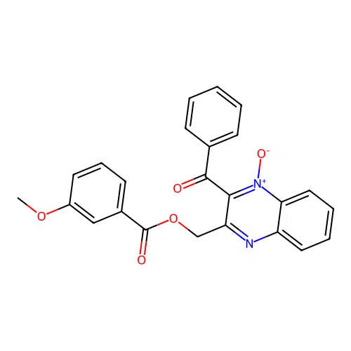 (3-Benzoyl-4-oxidoquinoxalin-4-ium-2-yl)methyl 3-methoxybenzoate structure