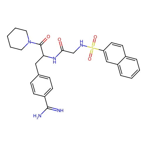N(alpha)-(2-Naphthylsulfonylglycyl)-4-amidinophenylalanine piperidide structure