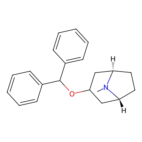 8-Azabicyclo[3.2.1]octane,3-(diphenylmethoxy)-8-methyl-, (3-endo)- structure