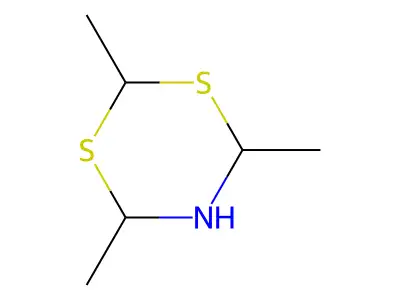 2,4,6-Trimethyldihydro-1,3,5-dithiazine structure