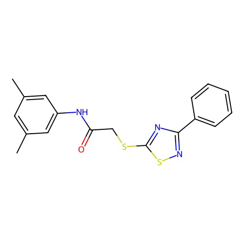 N-(3,5-dimethylphenyl)-2-[(3-phenyl-1,2,4-thiadiazol-5-yl)sulfanyl]acetamide structure