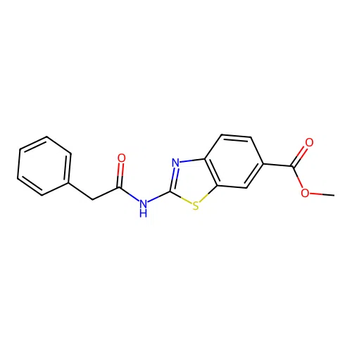 Methyl 2-(2-phenylacetamido)benzo[d]thiazole-6-carboxylate structure
