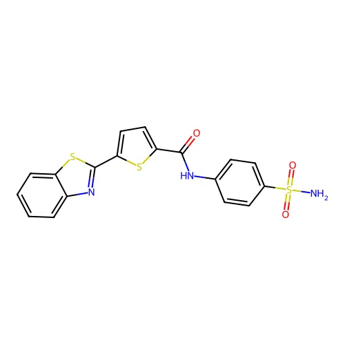 5-(1,3-benzothiazol-2-yl)-N-(4-sulfamoylphenyl)thiophene-2-carboxamide structure
