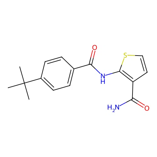 2-(4-(Tert-butyl)benzamido)thiophene-3-carboxamide structure