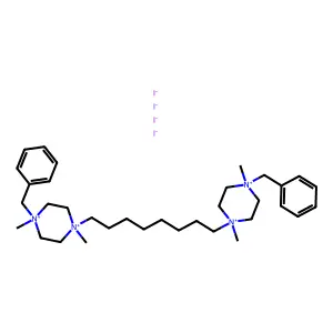 Piperazinium, 1,1'-octamethylenebis(4-benzyl-1,4-dimethyl-, tetraiodide structure