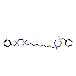 1,1'-(Nonane-1,9-diyl)bis(4-benzyl-1,4-dimethylpiperazine-1,4-diium) tetraiodide structure