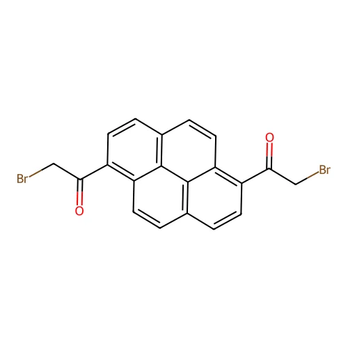 2-Bromo-1-(6-(2-bromoacetyl)pyren-1-yl)ethanone structure