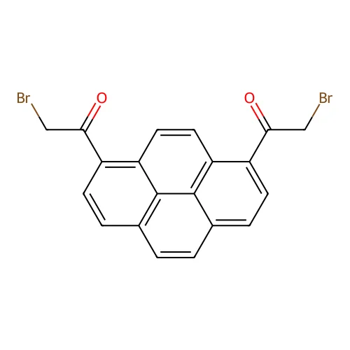 2-Bromo-1-(8-(2-bromoacetyl)pyren-1-yl)ethanone structure