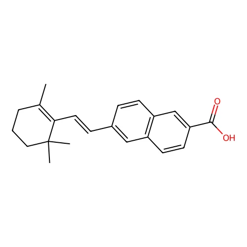 6-[2-(2,6,6-Trimethylcyclohexen-1-yl)ethenyl]naphthalene-2-carboxylic acid structure