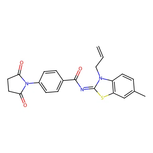 (Z)-N-(3-allyl-6-methylbenzo[d]thiazol-2(3H)-ylidene)-4-(2,5-dioxopyrrolidin-1-yl)benzamide structure