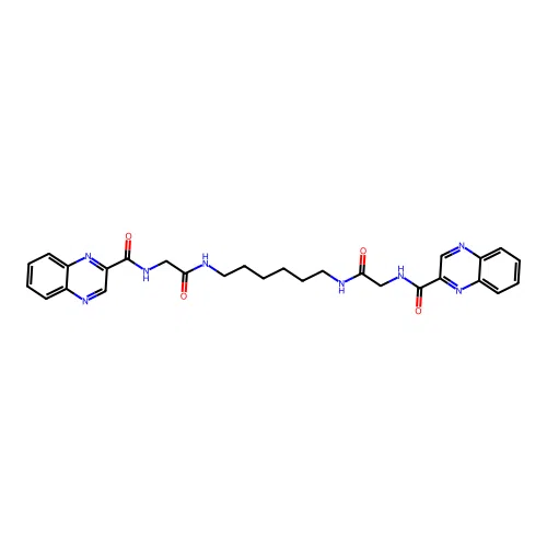 N.N'-Bis-<N-chinoxalin-2-yl-carbonyl-glycyl>-1.3-diamino-propan structure