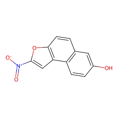 NAPHTHO(2,1-b)FURAN-7-OL, 2-NITRO- structure