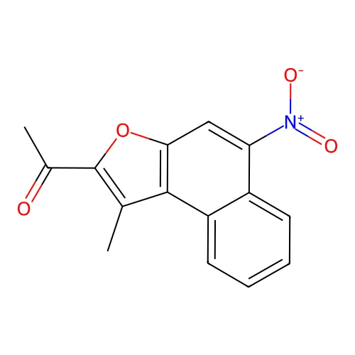 ETHANONE, 1-(1-METHYL-5-NITRONAPHTHO(2,1-b)FURAN-2-YL)- structure