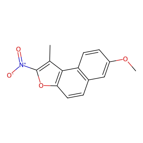 7-Methoxy-1-methyl-2-nitronaphtho(2,1-b)furan structure