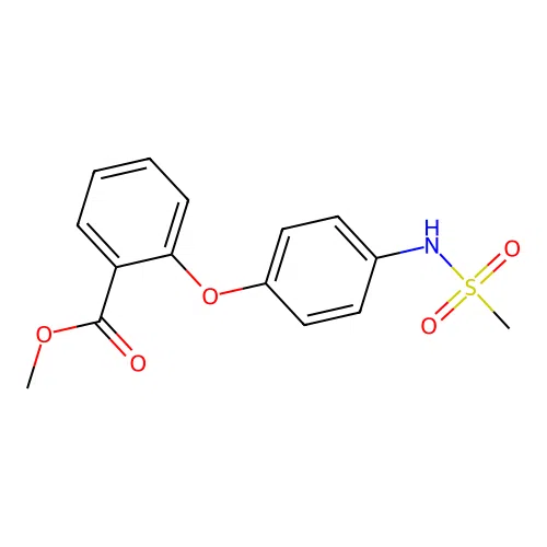 Methyl 2-{4-[(methylsulfonyl)amino]phenoxy}benzenecarboxylate structure