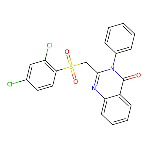 2-{[(2,4-dichlorophenyl)sulfonyl]methyl}-3-phenyl-4(3H)-quinazolinone structure