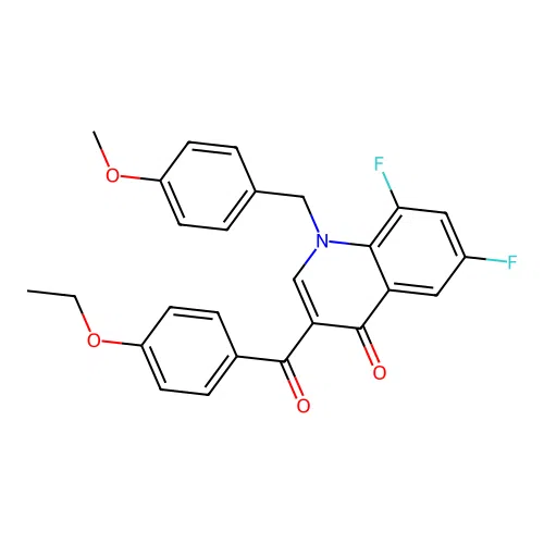 3-(4-Ethoxybenzoyl)-6,8-difluoro-1-[(4-methoxyphenyl)methyl]quinolin-4-one structure
