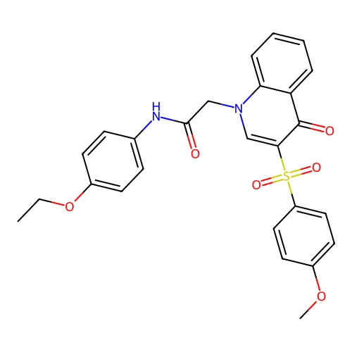 N-(4-ethoxyphenyl)-2-[3-(4-methoxyphenyl)sulfonyl-4-oxoquinolin-1-yl]acetamide structure