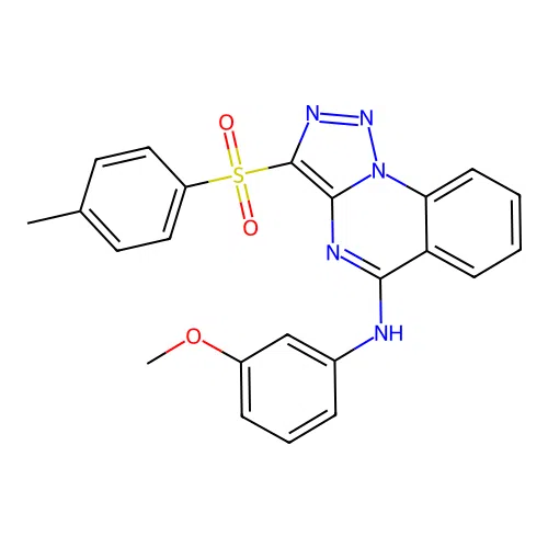 N-(3-methoxyphenyl)-3-(4-methylphenyl)sulfonyltriazolo[1,5-a]quinazolin-5-amine structure