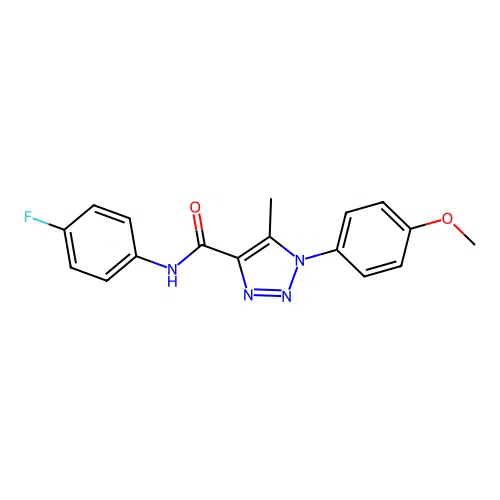 N-(4-fluorophenyl)-1-(4-methoxyphenyl)-5-methyl-1H-1,2,3-triazole-4-carboxamide structure