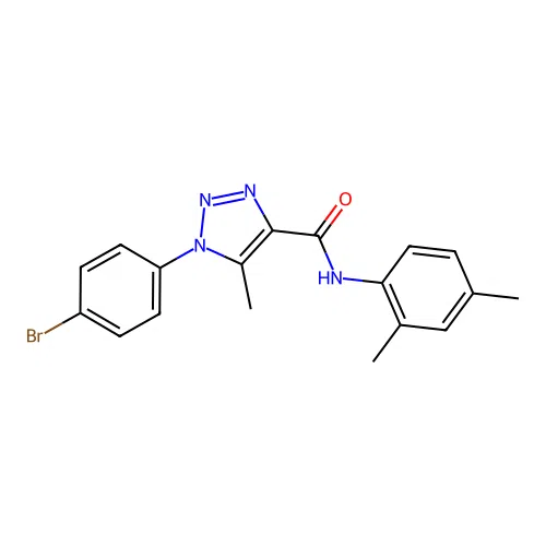 1-(4-bromophenyl)-N-(2,4-dimethylphenyl)-5-methyl-1H-1,2,3-triazole-4-carboxamide structure