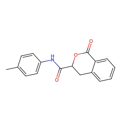N-(4-methylphenyl)-1-oxo-3,4-dihydroisochromene-3-carboxamide structure