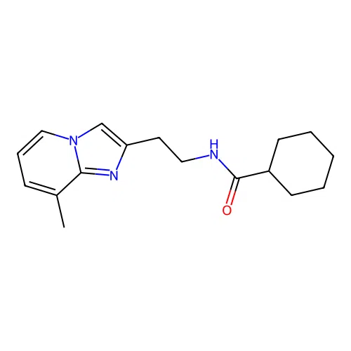 N-(2-{8-methylimidazo[1,2-a]pyridin-2-yl}ethyl)cyclohexanecarboxamide structure