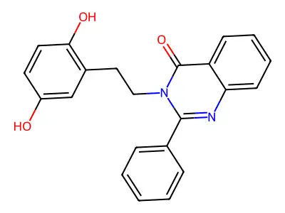 4(3H)-Quinazolinone, 3-(2-(2,5-dihydroxyphenyl)ethyl)-2-phenyl- structure