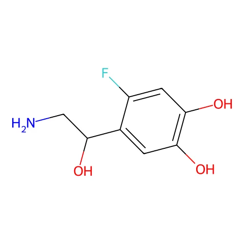 4-(2-Amino-1-hydroxyethyl)-5-fluoro-1,2-benzenediol structure